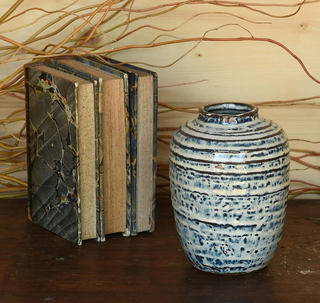 Indigo Ceramic Toku Vase