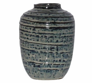 Indigo Ceramic Toku Vase