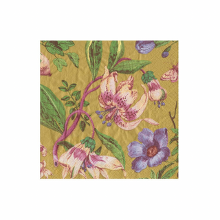 Porcelain Blooms Gold Napkins