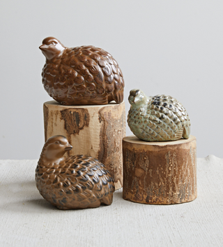 Stoneware Quails