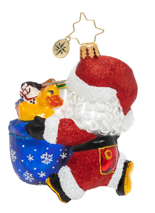 Hurry Santa Gem Ornament