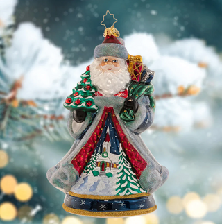 Santa's Snowy Scene Ornament