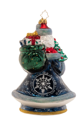 Santa's Snowy Scene Ornament