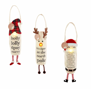 Light-Up Christmas Wine Bagsy