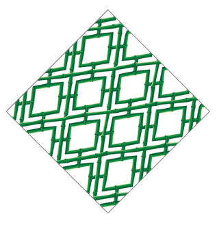 Bamboo Trellis Green Paper Cocktail Napkins