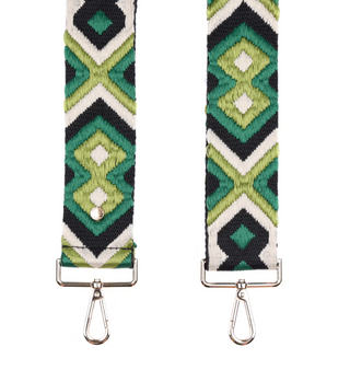 Green Embroidered Purse Strap