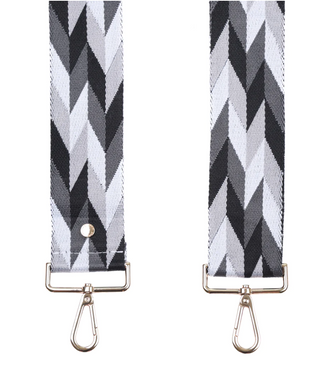 Charcoal & Black Harlequin Purse Strap