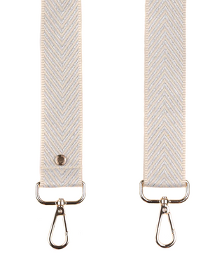 Silver Herringbone Purse Strap