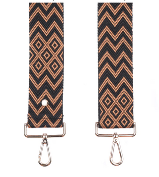 Tan Zig Zag Purse Strap