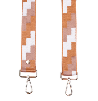 Tan Geometric Purse Strap