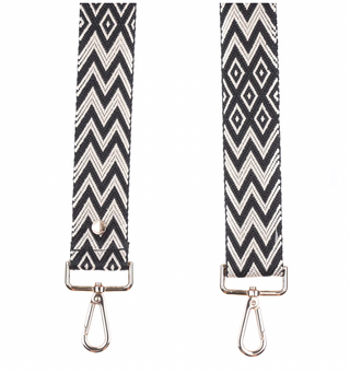 Stone & Black Zig Zag Purse Strap