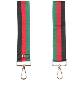 Red/Green/Black Purse Strap