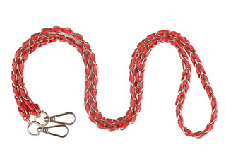 Gold Chain Red Weave Purse Strap