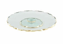 Gold Edge Glass Lazy Susan