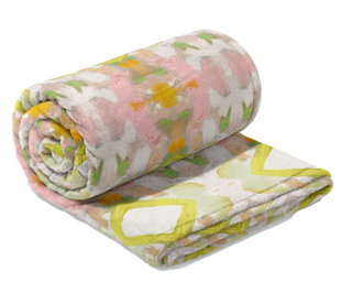 White Lotus Fleece Blanket