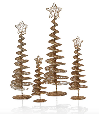 Swirl Wire Tree - Gold