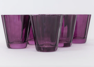 Amethyst Estelle Sunday Low Ball Glass