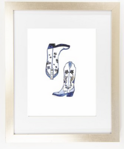 "Party Boots" print