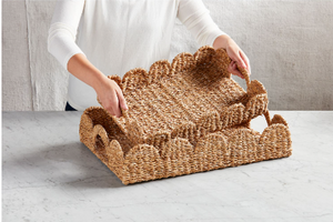 Scallop Woven Tray