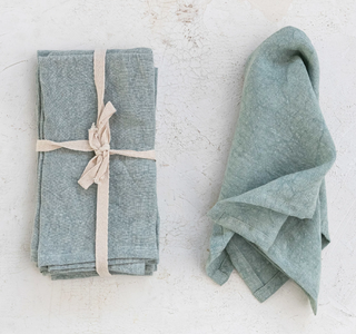 Stonewashed Linen Dinner Napkins, Set of 4