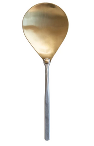 Brass Serving Spoon w/Hammered Alumninum Handle