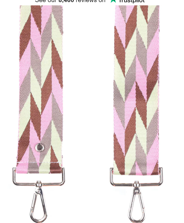 Pink Harlequin Purse Strap