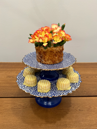 Shagreen Enameled Cake Stand