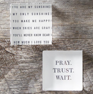 Pray, Trust, Wait Lucite Block