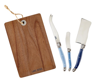Lake Mood Cheese Board and Knives