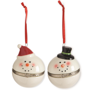 Snowman Pillbox Ornament