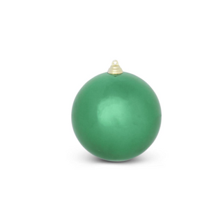 Dark Green Shiny Shatterproof Round Ornament