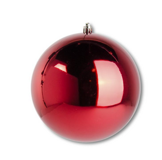 Red Shiny Shatterproof Round Ornament