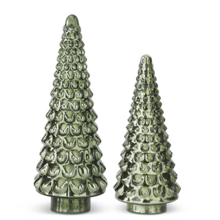 Green Mercury Glass Trees