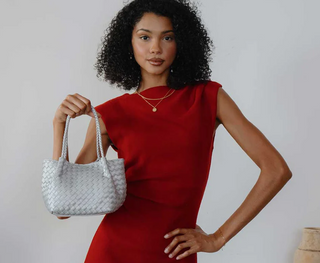 Anahi Woven Top Handle Bag