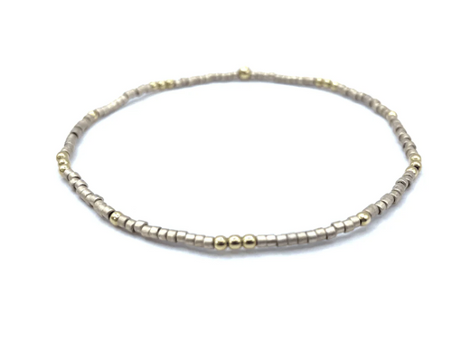 2mm Newport Golden + Gold Filled Waterproof Bracelet