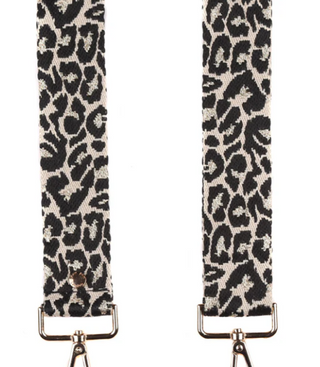 Black and Gold Leopard Purse Strap