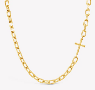 Mini Chain Breaker Cross Necklace