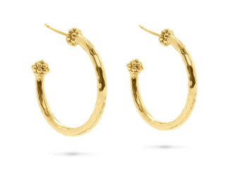 Berry Medium Hoop Earrings - Gold