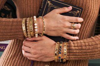 Berry Hinged Bangle Bracelets