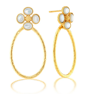 Berry Clover Teardrop Earrings