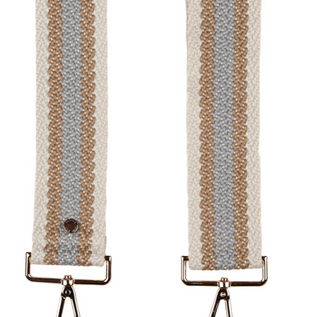 Oatmeal Woven Stripe Purse Strap