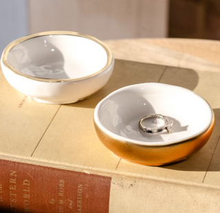 Gold and White Jewelry Trays