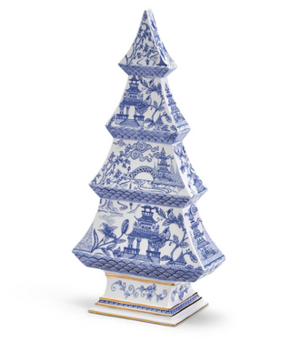 Blue and White Christmas Tree