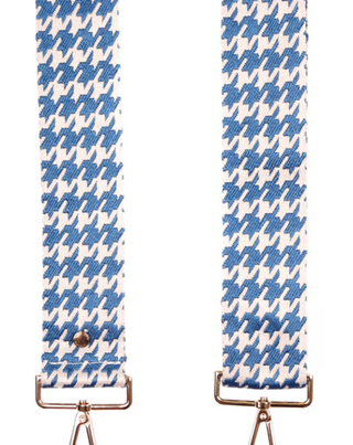 Nordic Blue Hounds Tooth Purse Strap