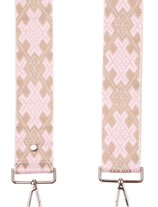 Pink Cross Stitch Purse Strap