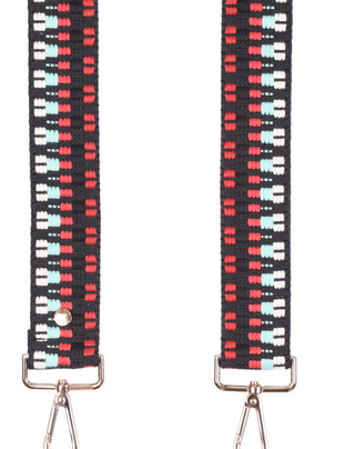 Red and Black Twill Purse Strap