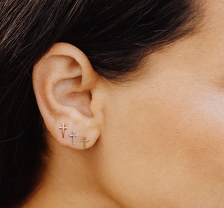 Cross Mini Stud Earrings