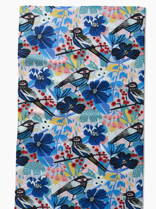 Geometry - Birds and Berries Tea Towel