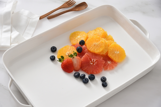 Le Blanc Rectangular Tray with Handles