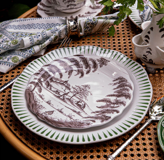 Country Estate Party Plate Set of 4 - Flint Grey